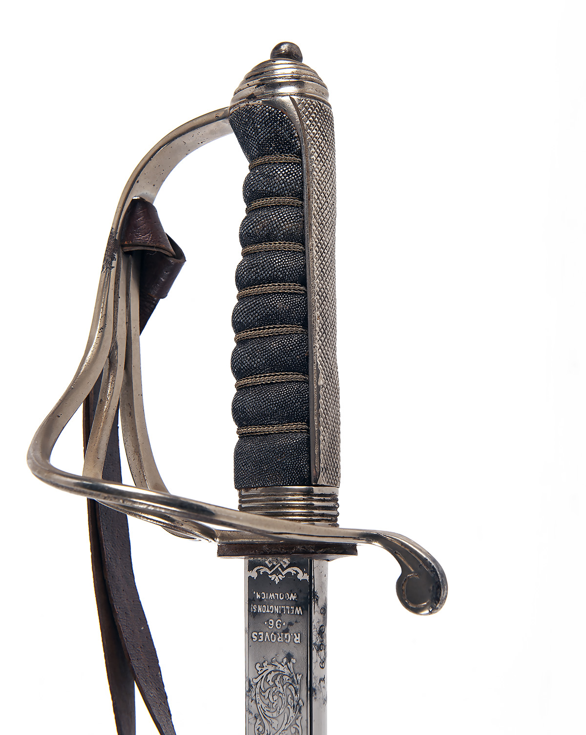 R. GROVES, WOOLWICH A BRITISH 1821 ARTILLERY OFFICER'S SWORD, circa World War One, with slightly - Image 2 of 4