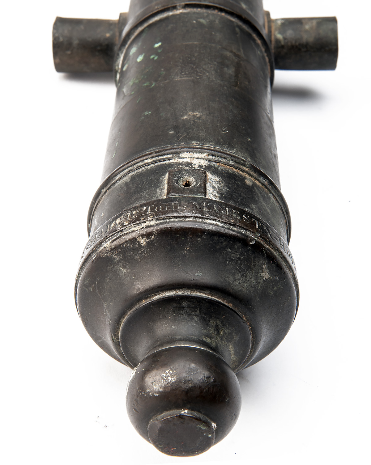 W. PARKER, LONDON A RARE PAIR OF 10-BORE BRONZE LAWN or YACHTING CANNON BARRELS, no visible serial - Image 3 of 5