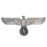 AN IMPRESSIVE CAST ALLOY GERMAN WORLD WAR TWO STYLE NATIONAL EAGLE INSIGNIA, possibly circa 1940 and