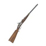 LINDNER, USA A VERY RARE .58 PERCUSSION CAPPING BREECH-LOADING CARBINE, MODEL 'LINDNER'S PATENT',