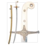 CATERS, LONDON A BRITISH GENERAL OFFICER'S MAMELUKE-HILTED DRESS-SWORD WITH IVORY GRIP, circa