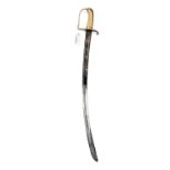 J.J. RUNKEL, SOLINGEN A 1796 PATTERN BRITISH OFFICER'S LIGHT CAVALRY SABRE WITH BLUE AND GILT