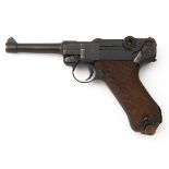 DWM, GERMANY A 9mm (PARA) SEMI-AUTOMATIC SERVICE-PISTOL, MODEL 'P08 LUGER', serial no 6362, COMPLETE