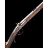 A 25-BORE PERCUSSION SINGLE-SHOT RIFLE FOR BELTED BALL SIGNED MANTON & CO., no visible serial