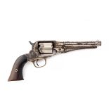 REMINGTON, USA A .36 PERCUSSION NICKEL-PLATED FIVE-SHOT REVOLVER, MODEL 'NEW MODEL POLICE', no