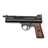 WEBLEY & SCOTT, BIRMINGHAM & LONDON A .22 BARREL-COCKING AIR-PISTOL, MODEL 'PRE-WAR MKI THIN-