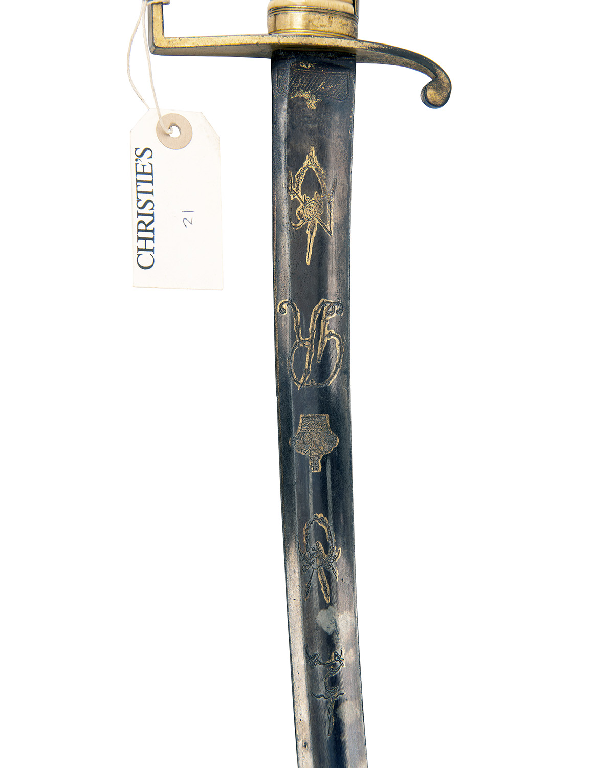 J.J. RUNKEL, SOLINGEN A 1796 PATTERN BRITISH OFFICER'S LIGHT CAVALRY SABRE WITH BLUE AND GILT - Image 3 of 5