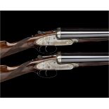 J. PURDEY & SONS AN UNUSUAL PAIR OF FLORAL-ENGRAVED 12-BORE SELF-OPENING SIDELOCK EJECTORS, serial