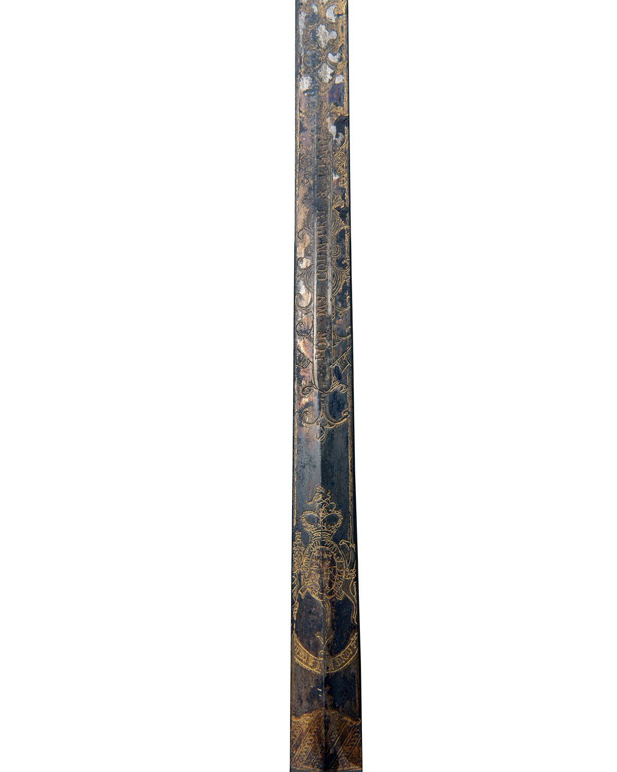 TATHAM, LONDON A BRITISH OFFICER'S 1796 PATTERN DRESS-SWORD WITH BLUE AND GILT BLADE, circa 1800, - Image 4 of 6
