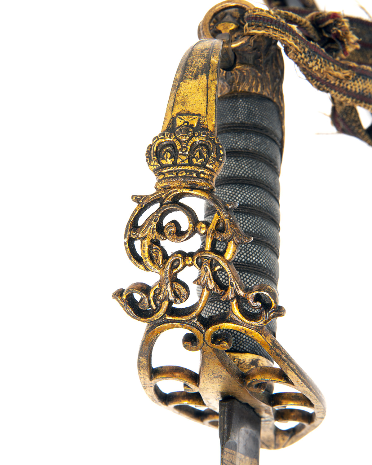 A BRITISH 1803 PATTERN INFANTRY or FLANK OFFICER'S SWORD WITH BLUE AND GILT BLADE, UNSIGNED, circa - Image 3 of 7
