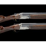 PERUGINI & VISINI A PAIR OF 12-BORE LOSIO-ENGRAVED 'KENNEDY GAME' SINGLE-TRIGGER DETACHABLE