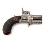 LANG, LONDON A GOOD 50-BORE PERCUSSION TURN-OVER POCKET-PISTOL, MODEL 'PATENT', no visible serial