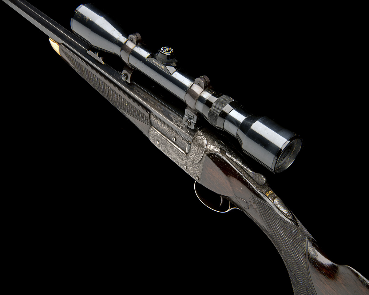 HOLLAND & HOLLAND AN UNUSUAL .22 HORNET DELUXE SINGLE-BARRELLED TOPLEVER HAMMERLESS ROOK RIFLE, - Image 7 of 9