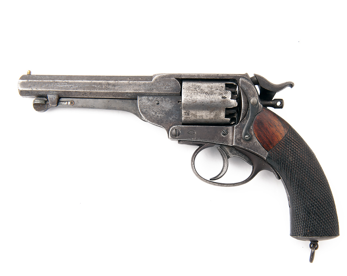 LONDON ARMOURY CO. A 54-BORE PERCUSSION SINGLE-ACTION SIDE-HAMMER REVOLVER, MODEL 'KERR'S PATENT', - Image 2 of 3