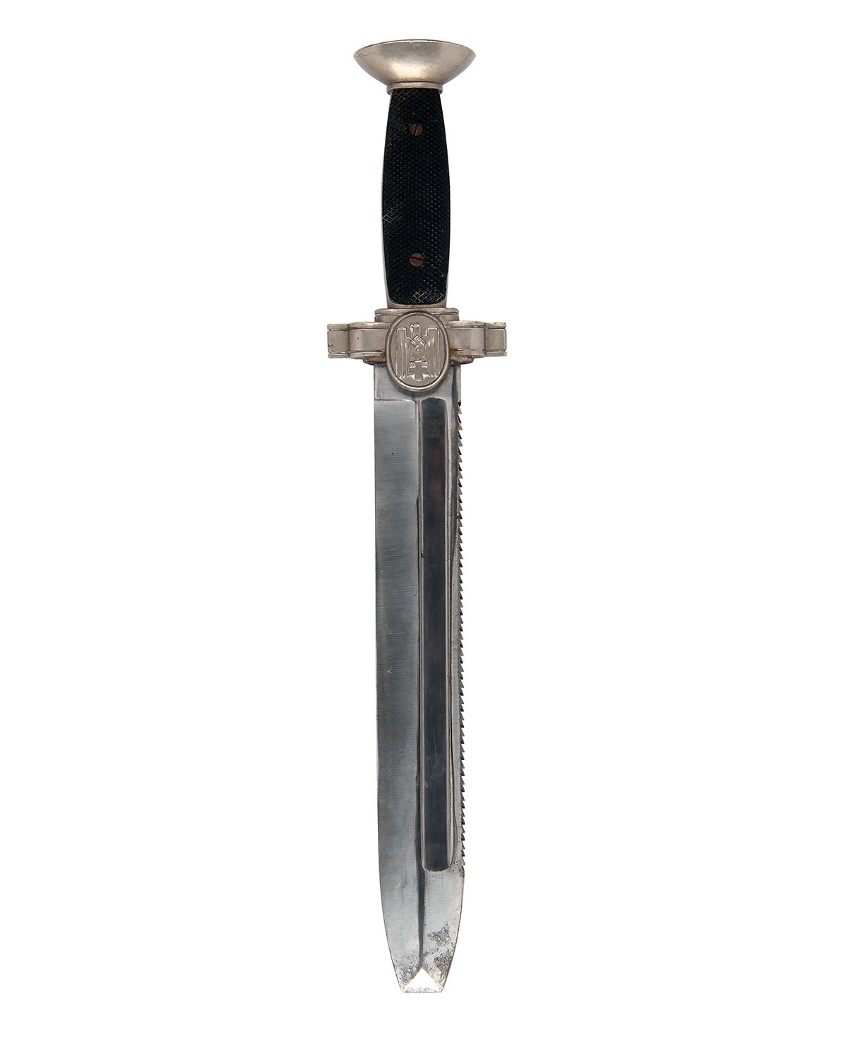 A GERMAN THIRD REICH RED CROSS SUBORDINATE'S HEWER, circa 1939, with heavy square-tipped 10 1/2in. - Image 3 of 3