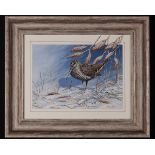 MARK CHESTER (F.W.A.S.) 'WINTER WOODCOCK' an original oil on canvas, signed by the artist, showing a