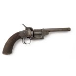 BECKLEY, OXFORD A 40-BORE PERCUSSION SIX-SHOT TRANSITIONAL REVOLVER, MODEL 'LANG'S PATENT', no