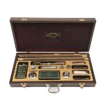 PENDLETON ROYAL AN UNUSED BRASS-CORNERED LEATHER CASED 'WINDSOR' PRESENTATION 12-BORE GUN CLEANING