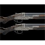 WILLIAM & SON A FINE PAIR OF CUSACK-ENGRAVED 20-BORE SINGLE-TRIGGER SIDEPLATED OVER AND UNDER