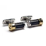 JAMES PURDEY & SONS A PAIR OF STERLING SILVER CARTRIDGE CUFFLINKS, with J.P.& S. 925 hall marks,