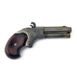 E. REMINGTON & SONS, USA A SCARCE .32 RIMFIRE (EXTRA SHORT) REPEATING POCKET-PISTOL, MODEL '