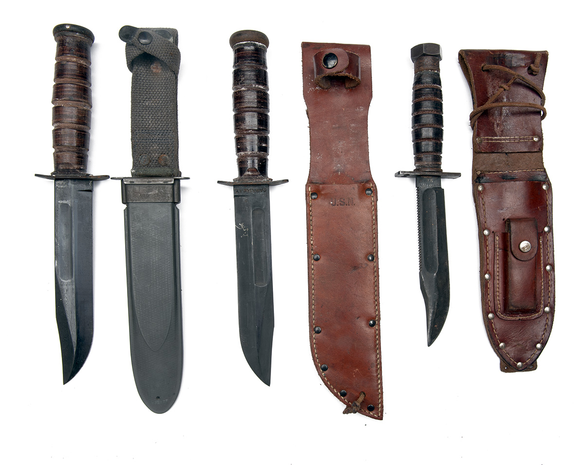 CAMILLUS, USA & OTHERS A COLLECTION OF SIX AMERICAN WORLD WAR TWO AND VIETNAM ERA MILITARY SHEATH- - Image 2 of 2