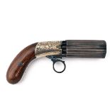 REILLY, LONDON A 60-BORE PERCUSSION PEPPERBOX REVOLVER WITH PAKTONG ACTION, MODEL 'COOPER'S PATENT',