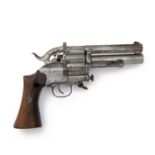 A 10mm PINFIRE & .577 BOXER COMBINATION TEN-SHOT REVOLVER, UNSIGNED, MODEL 'LE-MAT PATENT', serial