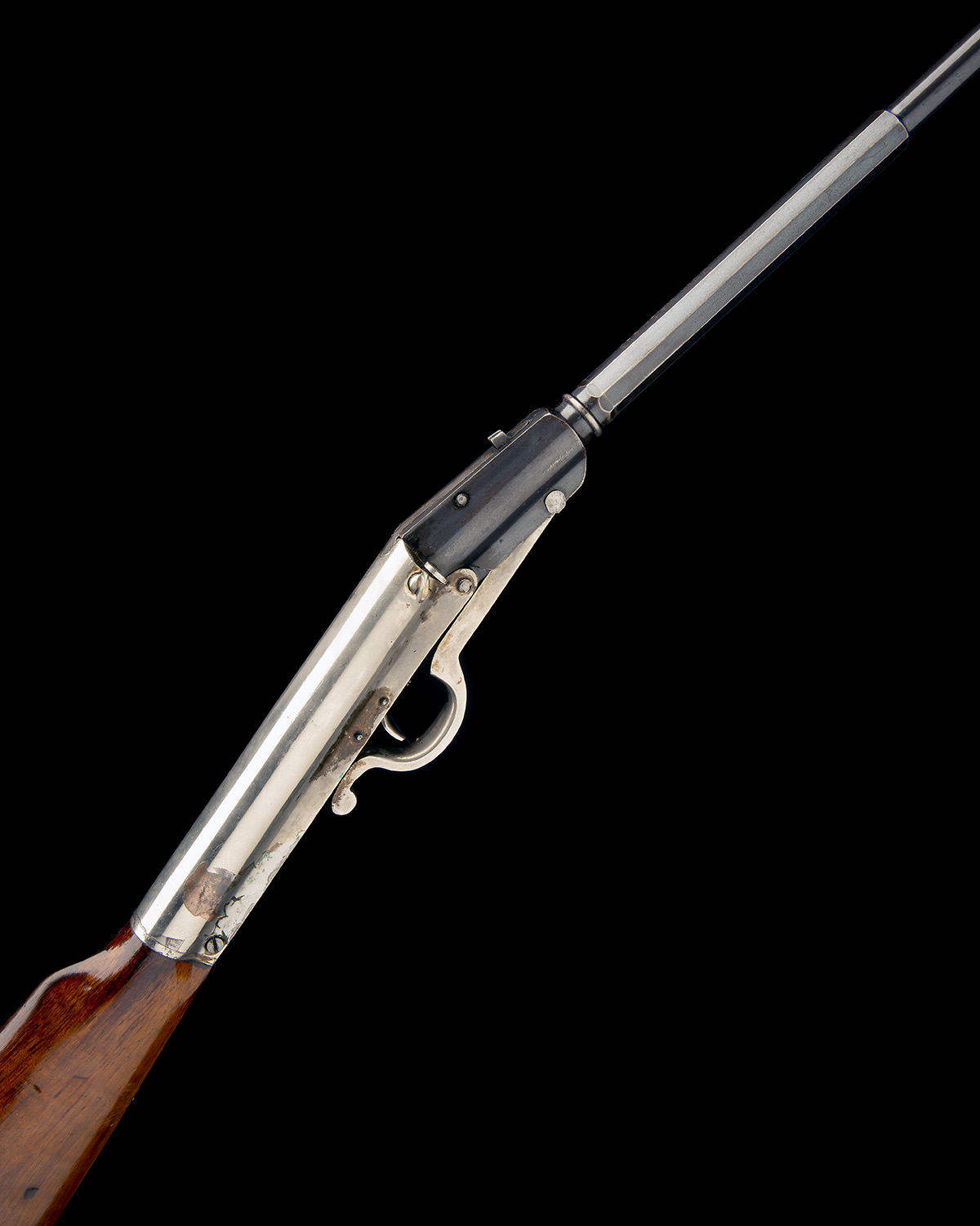 LANGENHAM, GERMANY A RARE .177 & 9mm (FLOBERT) BREAK-BARREL CONVERTIBLE AIR-RIFLE, MODEL 'ARBENZ