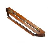 ARMY & NAVY A VINTAGE OAK AND LEATHER COMBINATION GAME CARRIER, with oak and leather carry handle,