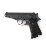 WALTHER, GERMANY A 7.65mm SEMI-AUTOMATIC PISTOL, MODEL 'PP', serial no. 378685P, World War Two