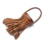A VINTAGE LEATHER GAME CARRIER, suitable to hold 45 heads, leather carry handle.