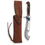 PUMA, GERMANY A SCARCE CASED SPORTING-KNIFE, MODEL '6374 COUGAR', serial no. 83774, for 1977, the