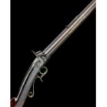 A MOST UNUSUAL 22-BORE/.400 PERCUSSION CAPE-RIFLE SIGNED 'MORGAN JAMES', no visible serial number,