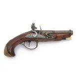 A 50-BORE FLINTLOCK POCKET-PISTOL, UNSIGNED, no visible serial number, French or Belgian circa 1775,