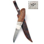 JONNY WALKER NILSSON, SWEDEN A FINE HANDMADE NORDIC SPORTING KNIFE, of tradition style, with '
