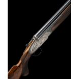 HOLLOWAY & NAUGHTON A DELAHAUT-ENGRAVED 12-BORE SINGLE-TRIGGER OVER AND UNDER PINLESS SIDELOCK