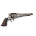 E. REMINGTON & SONS, USA A .38 RIMFIRE SIX-SHOT REVOLVER, MODEL 'NEW MODEL NAVY FACTORY CARTRIDGE