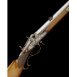 A 20-BORE PERCUSSION SINGLE-SHOT SPORTING-RIFLE, UNSIGNED, no visible serial number, circa 1770 with