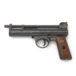 WEBLEY & SCOTT, BIRMINGHAM & LONDON A .177 BARREL-COCKING AIR-PISTOL, MODEL 'PRE-WAR MKI', serial