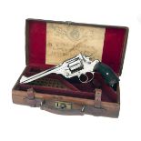 WEBLEY, BIRMINGHAM & LONDON A FINE CASED .450/.455 NICKEL-PLATED TARGET REVOLVER, MODEL 'W.G. 1896