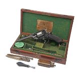 T. WILLIAMS, LIVERPOOL A CASED 54-BORE PERCUSSION FIVE-SHOT REVOLVER, MODEL 'TRANTER'S PATENT',