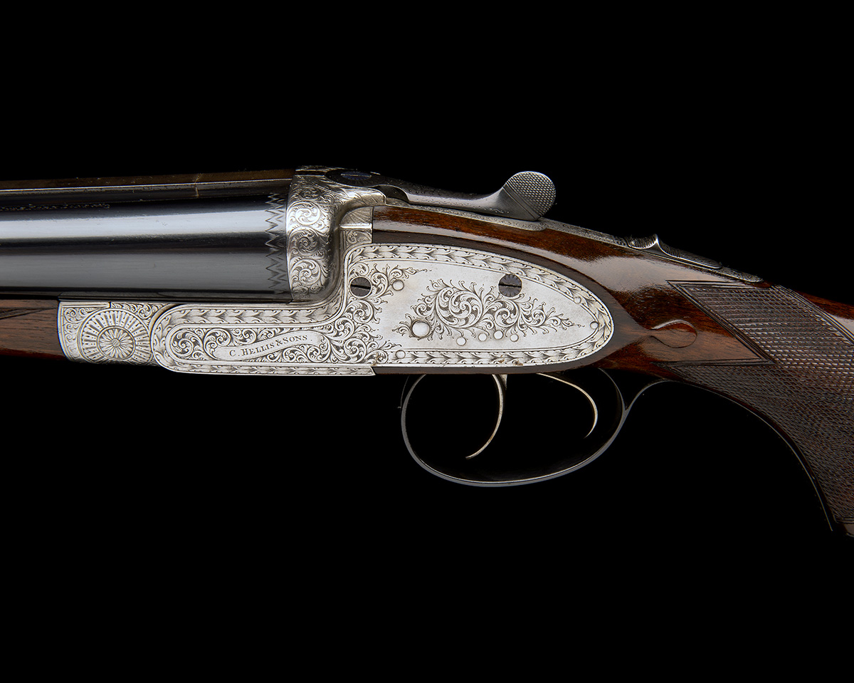 CHARLES HELLIS & SONS A 12-BORE (3IN.) SIDELOCK NON-EJECTOR PIGEON / WILDFOWLING GUN, serial no. - Image 8 of 8