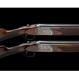 WILLIAM POWELL A PAIR OF 20-BORE SINGLE-TRIGGER OVER AND UNDER EJECTORS, serial no. 21313 / 4, 26in.