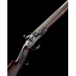 A GOOD 16-BORE FLINTLOCK SINGLE-BARRELLED SPORTING-GUN SIGNED 'CLIVE', no visible serial number,