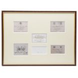 A FRAMED COLLECTION OF JAMES PURDEY & SONS TRADE / CASE LABELS, No. 20 of 200 limited edition,