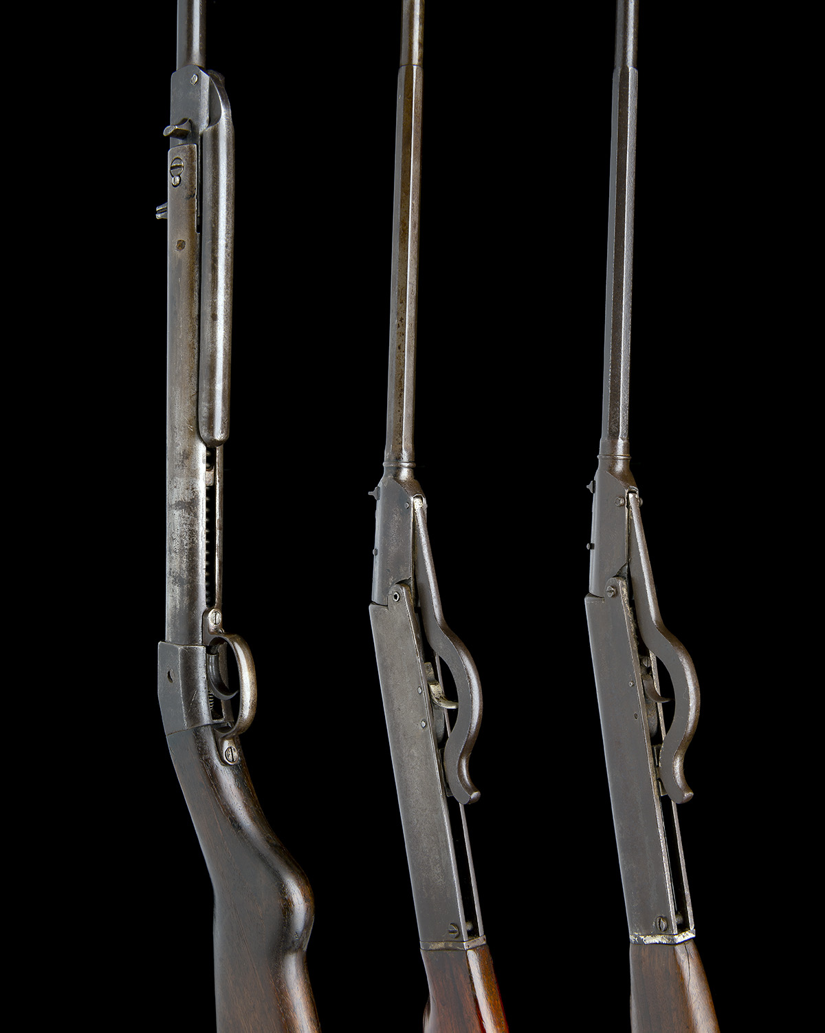 A COLLECTION OF THREE PRE-WAR GERMAN .177 BREAK-BARREL AIR-RIFLES, THE FIRST SIGNED HAENAL, MODEL ' - Image 4 of 4