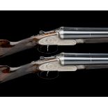 WILLIAM POWELL & SON A PAIR OF 12-BORE SIDELOCK EJECTORS, serial no. 10826 / 7, 28 3/4in. sleeved