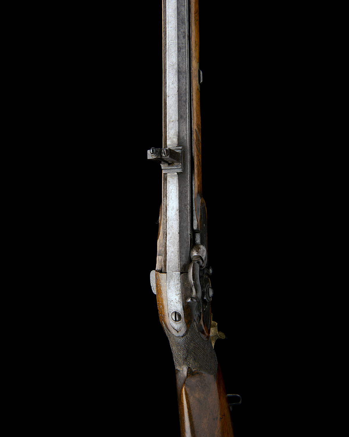 A .650 PERCUSSION SINGLE-SHOT SPORTING TARGET-RIFLE, UNSIGNED, no visible serial number, - Image 4 of 10