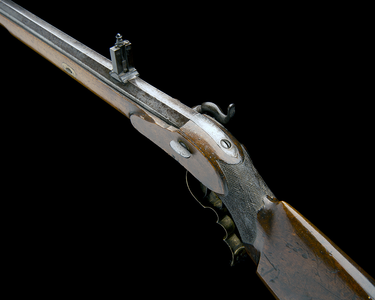 A .650 PERCUSSION SINGLE-SHOT SPORTING TARGET-RIFLE, UNSIGNED, no visible serial number, - Image 9 of 10